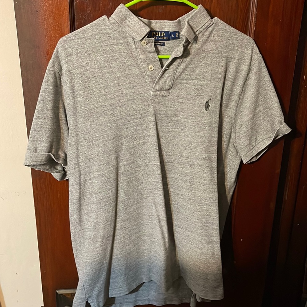 Polo Ralph Lauren custom slim fit large collared short sleeve shirt